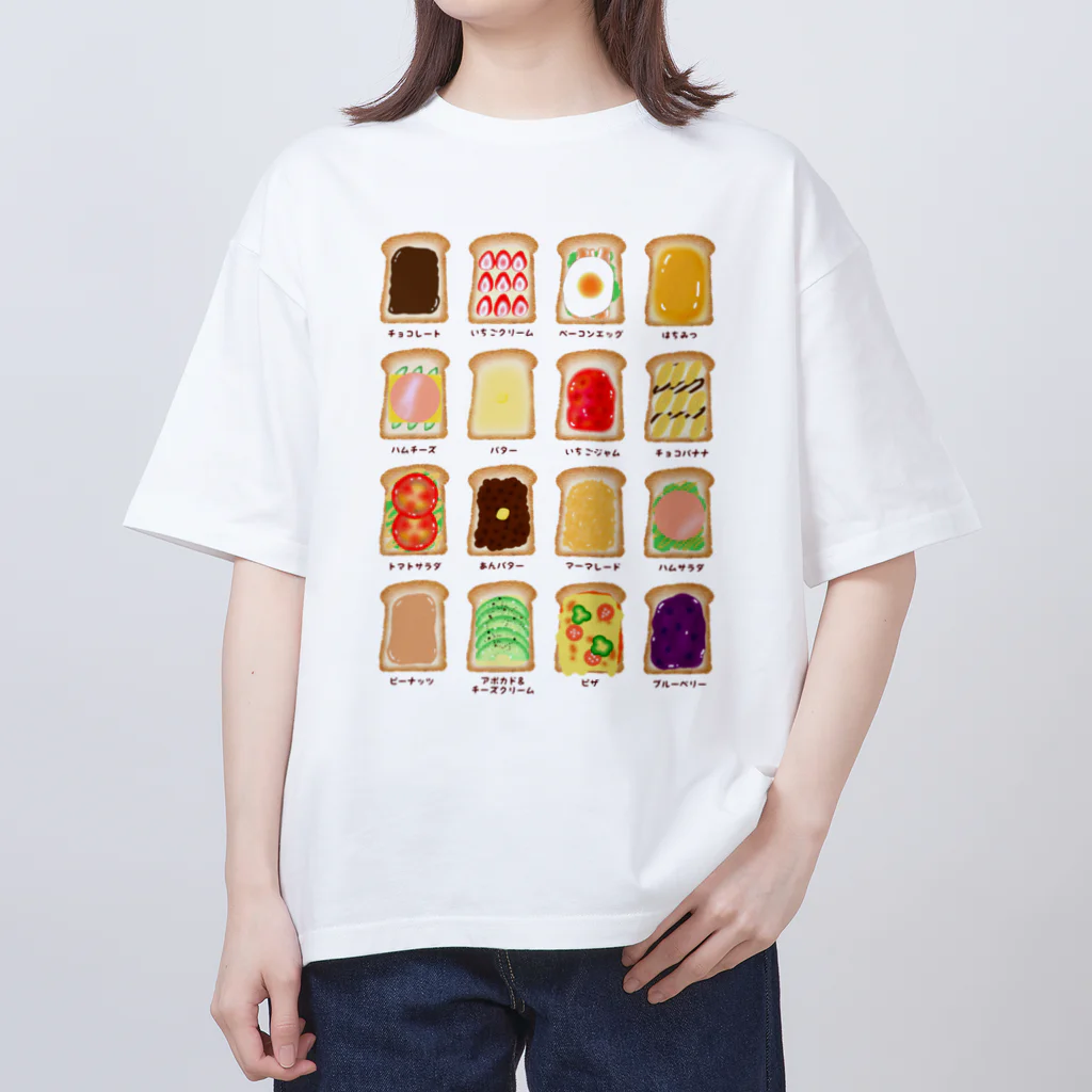 ぽんぽこあんぽんたんのトースト・アレンジ オーバーサイズTシャツ