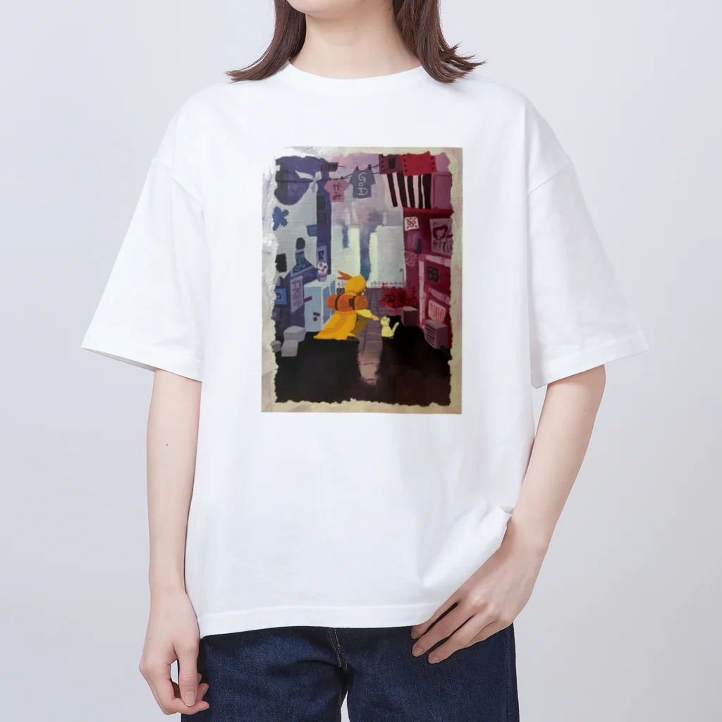 もなかの雑貨店の旅人とねこ Oversized T-Shirt