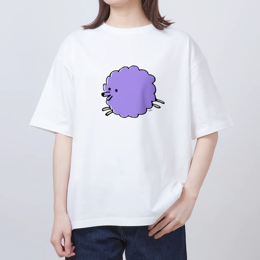 Misato Ugai illustration shopのInuuu - fluffy dog オーバーサイズTシャツ