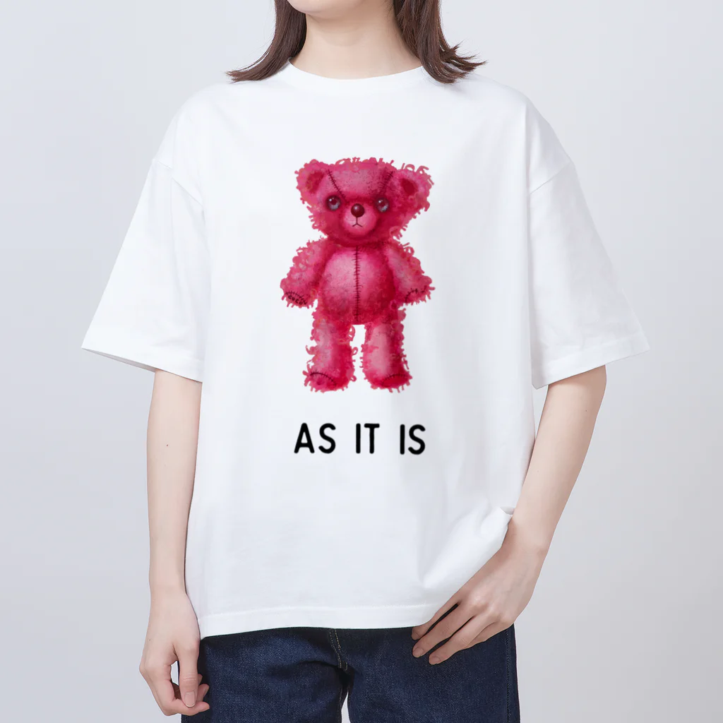 cocoartの雑貨屋さんの【As it is】（桃くま） オーバーサイズTシャツ