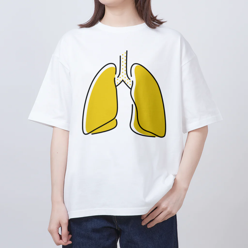 8anna storeの人体のなぞ。シンプルな肺。 Oversized T-Shirt