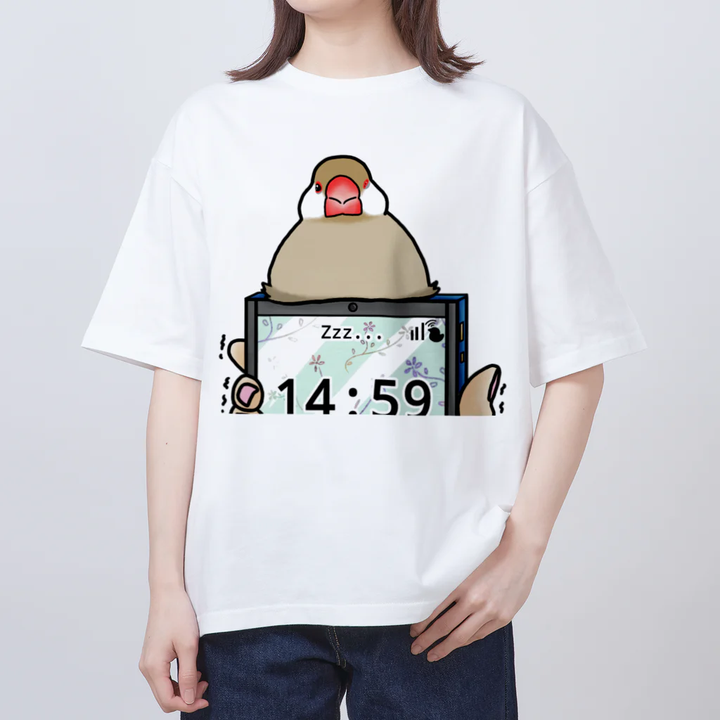 Lily bird（リリーバード）の「小鳥が眠りたがってるんだ」（シナモン文鳥） Oversized T-Shirt