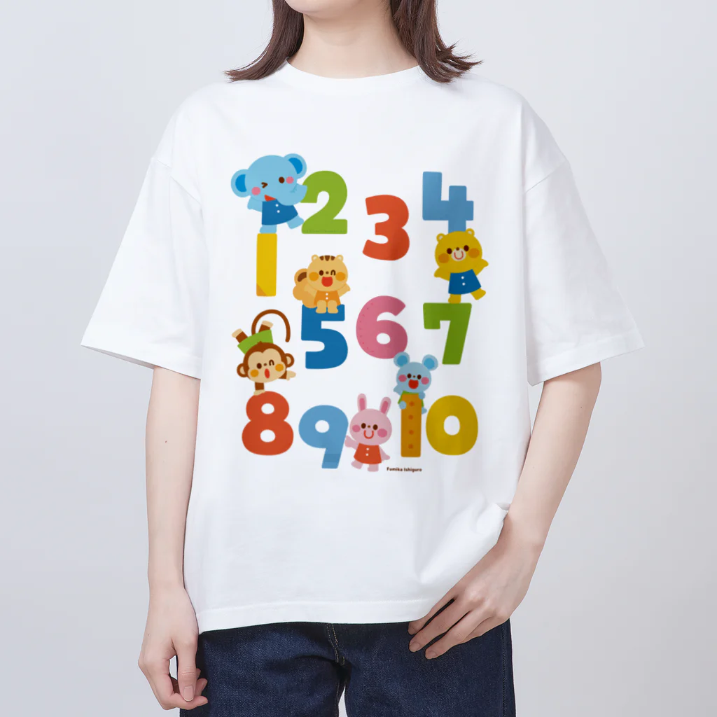 Illustrator イシグロフミカのすうじ Oversized T-Shirt