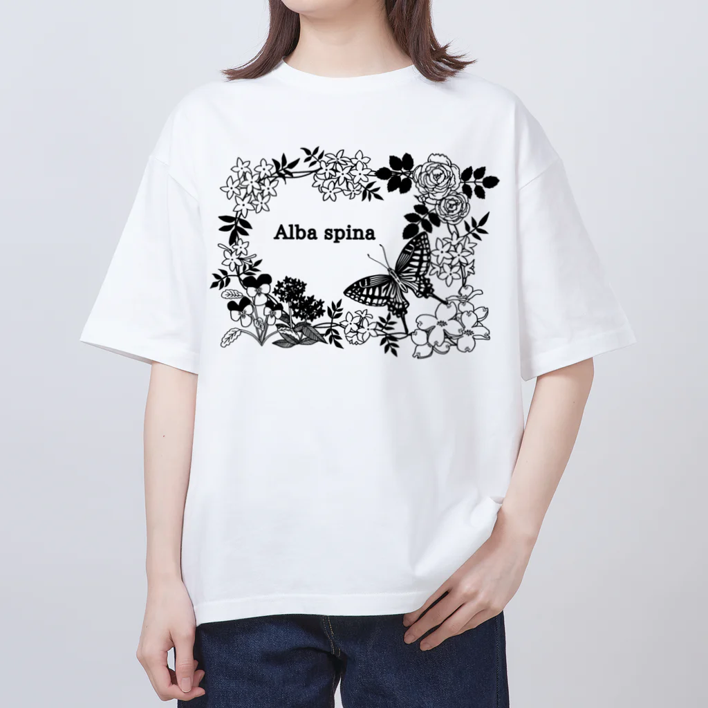 Alba spinaのボタニカル-バタフライ Oversized T-Shirt