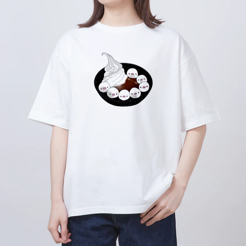 Draw freelyのクリーム白玉ぜんざい Oversized T-Shirt