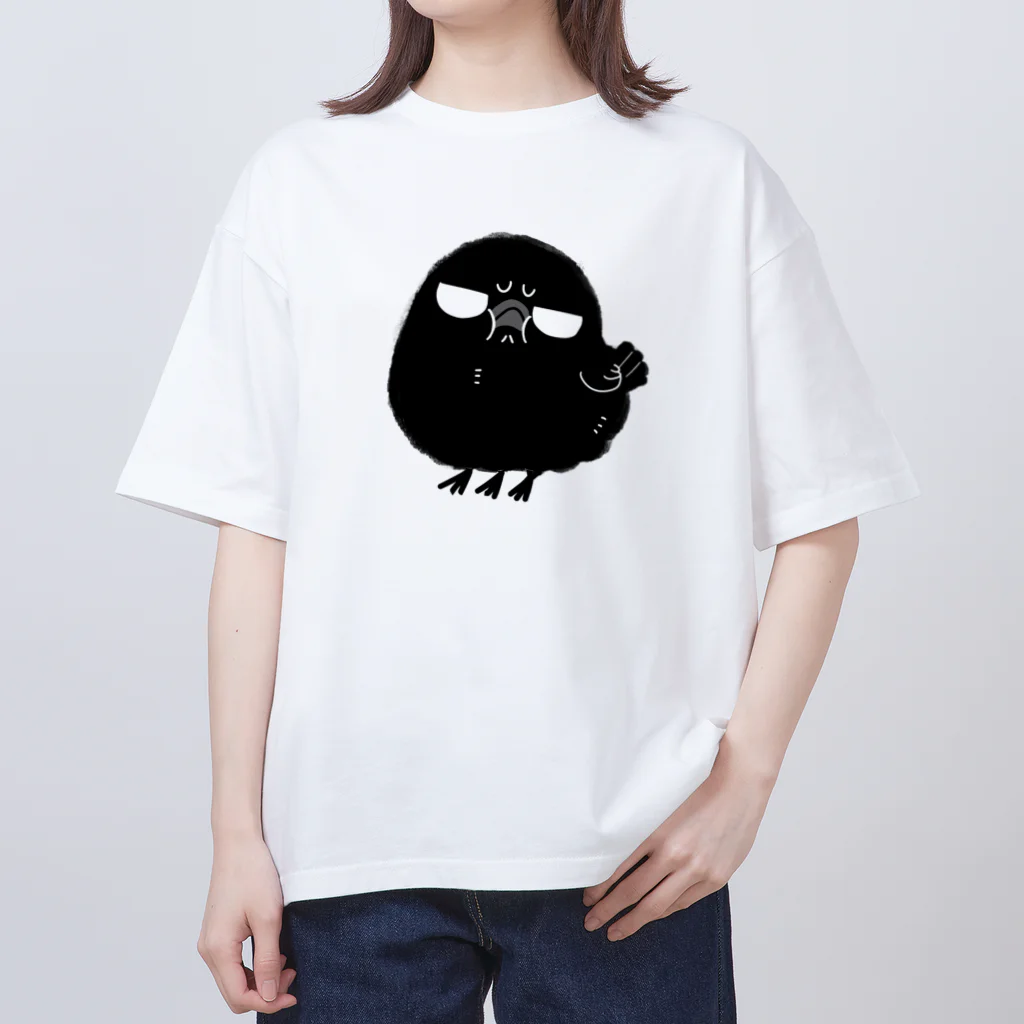 チドリアシ🌈のむっすりヤタちゃん オーバーサイズTシャツ