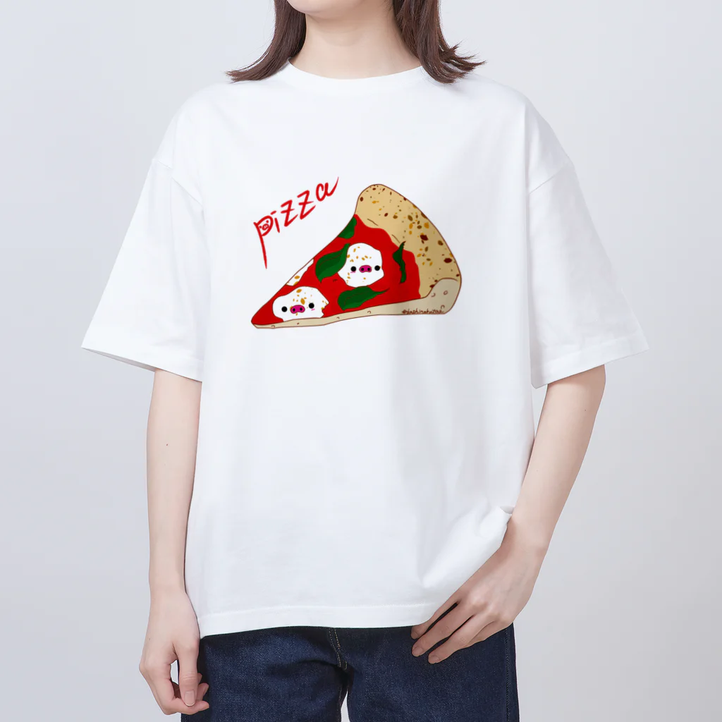 Draw freelyのピザ オーバーサイズTシャツ