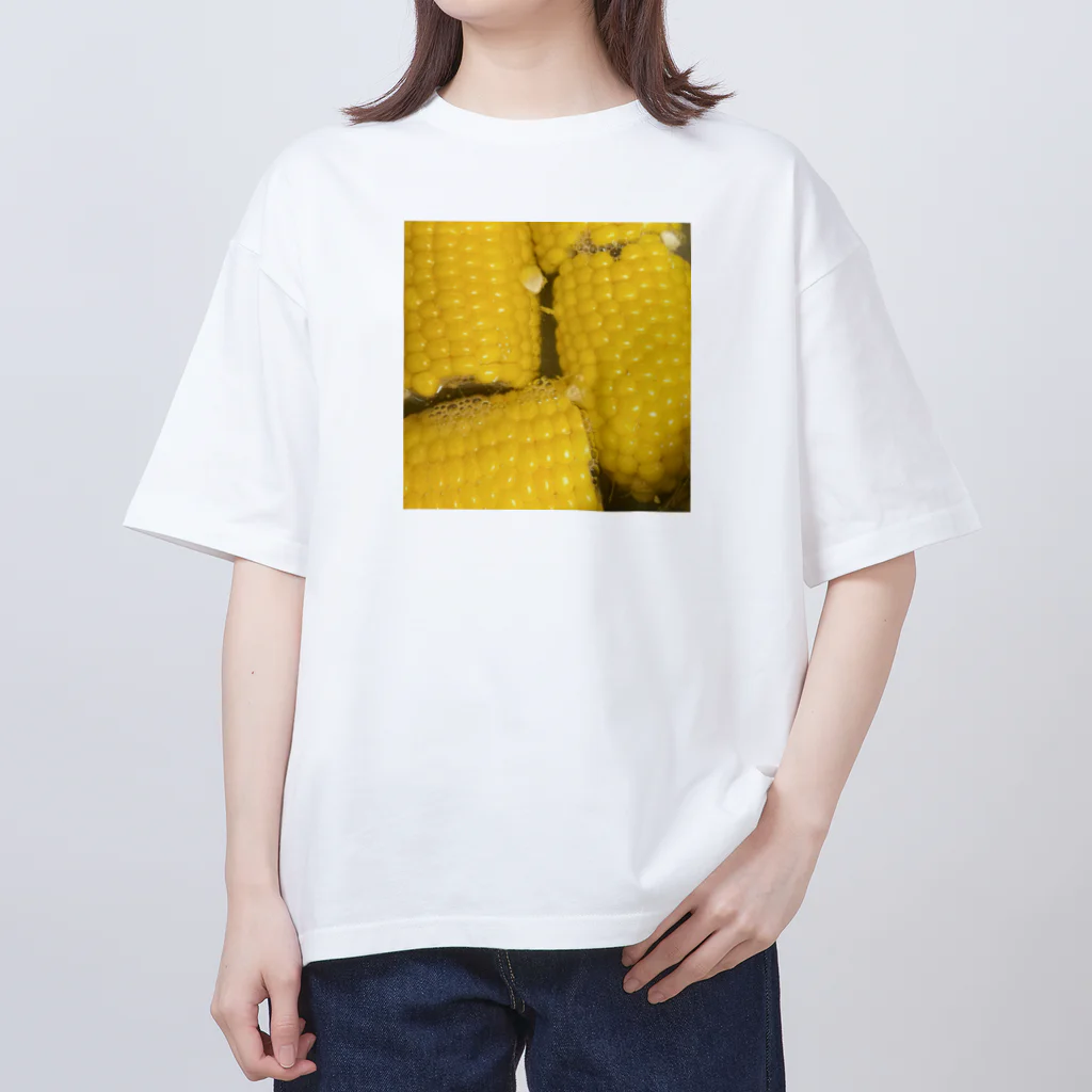 パンダのだってとうもろこし オーバーサイズTシャツ