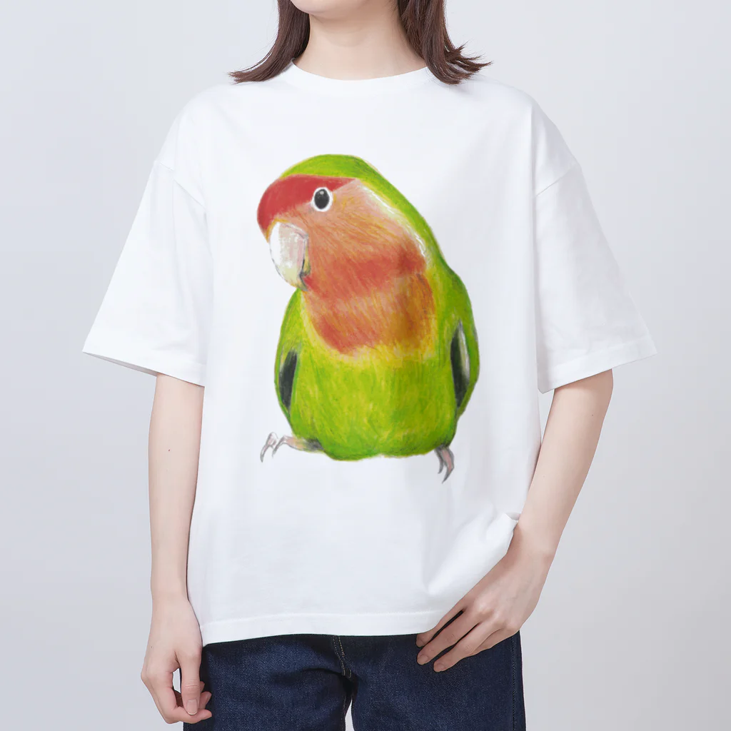 森図鑑の[森図鑑]コザクラインコ ノーマル オーバーサイズTシャツ