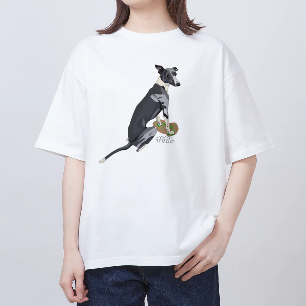 ハデ犬グッズ部門のイタグレ Oversized T-Shirt