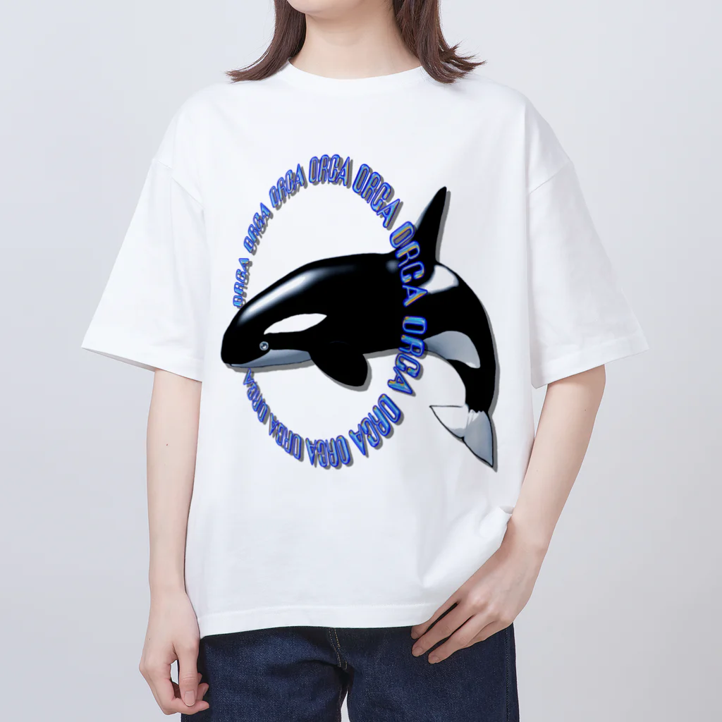 LalaHangeulのORCA シャチ オーバーサイズTシャツ