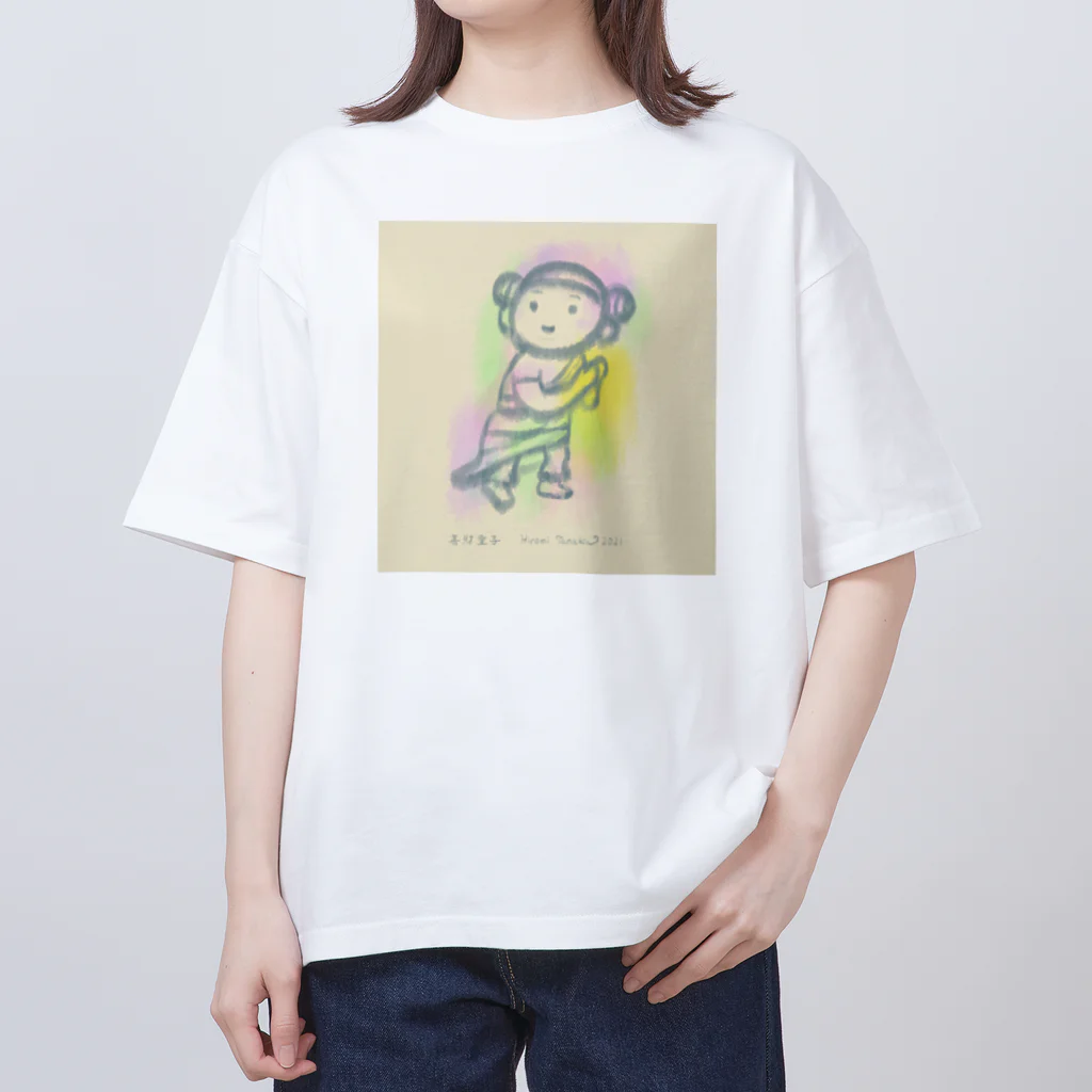 田中ひろみ(usagitv)のゆる仏画「善財童子」 オーバーサイズTシャツ