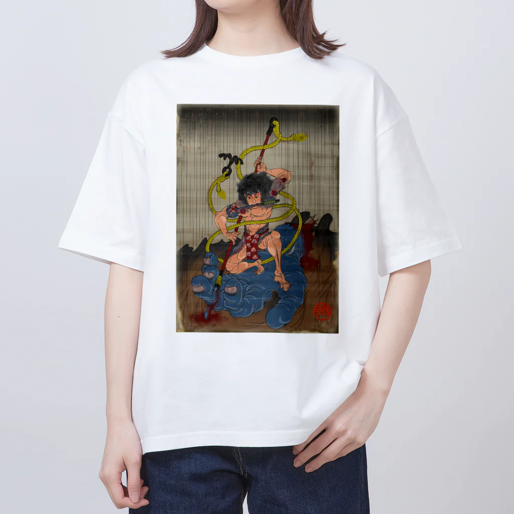 nidan-illustrationの"武者絵" 3-#1 Oversized T-Shirt