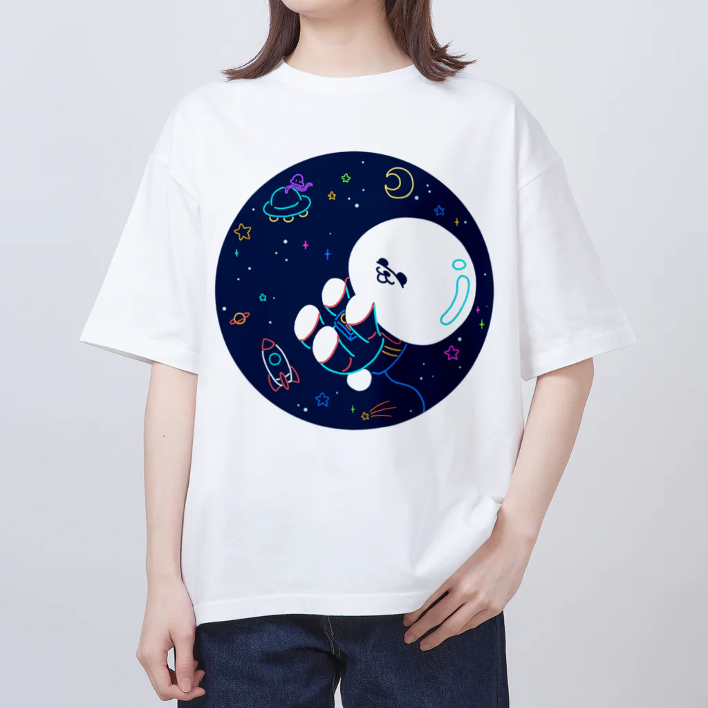 甘漏り屋の宇宙遊泳ビション オーバーサイズTシャツ