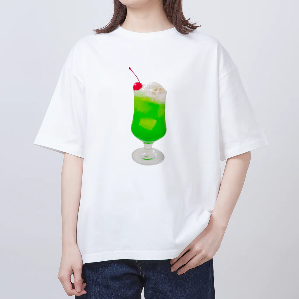 肌色電波の【実写版】 クリームソーダ Oversized T-Shirt