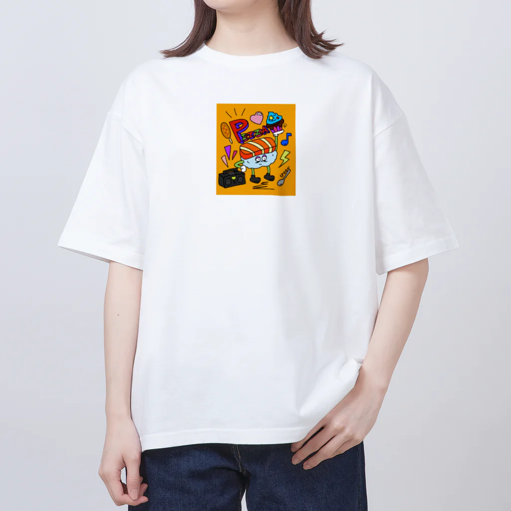 もはめどのゆる絵屋さんのハンバーガーくん オーバーサイズTシャツ