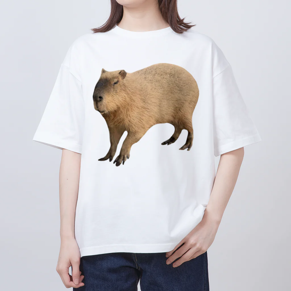 いきもの大好き！ほほえみフレンズのカピバラのおさんぽ Oversized T-Shirt