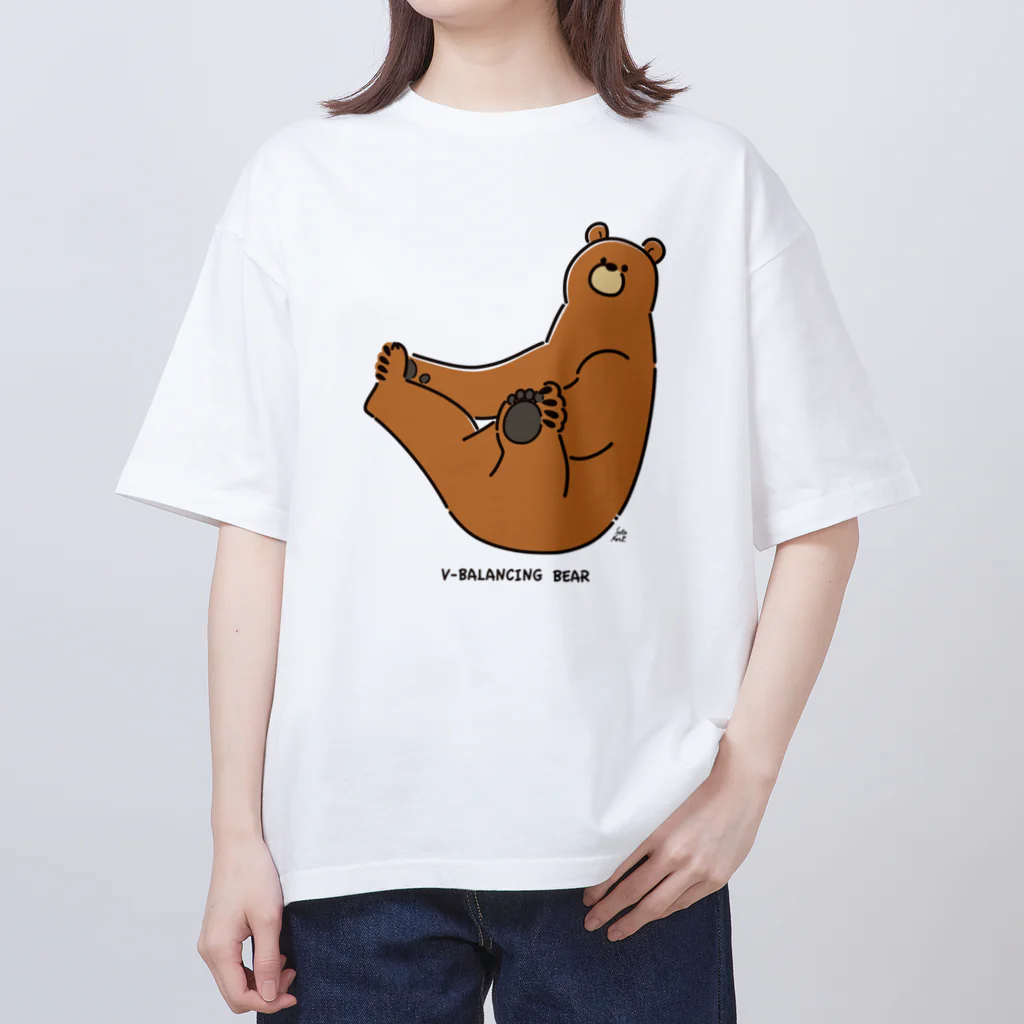 サトウノリコ*のV字バランスするクマ(いろ) オーバーサイズTシャツ