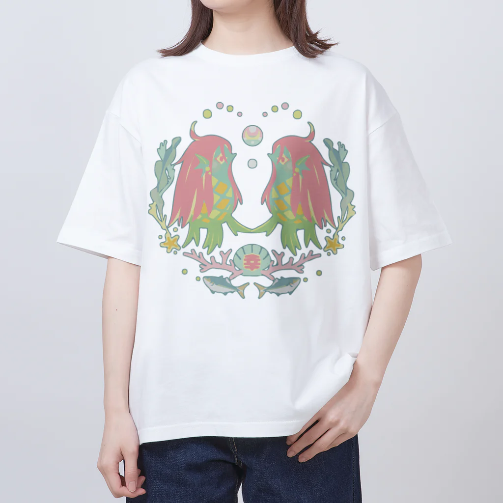 ユタリビャク☀神話イラストレーターのアマビエの紋章 Oversized T-Shirt