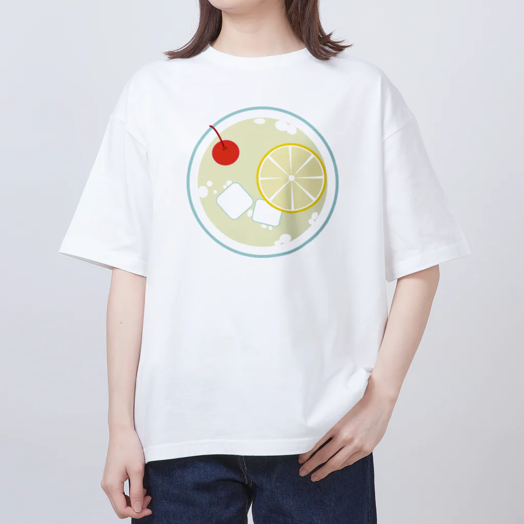 めるしのレモンスカッシュの平面図 オーバーサイズTシャツ