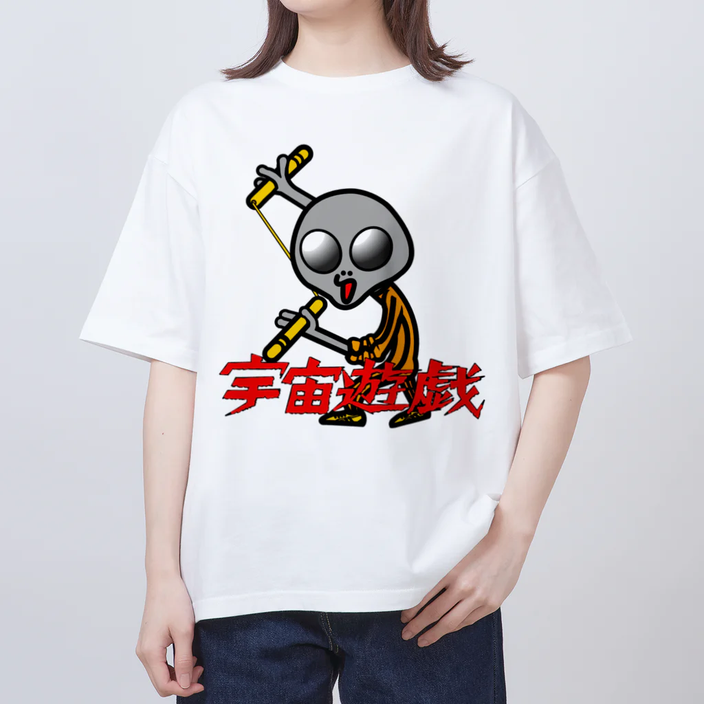 オリジナルデザインTシャツ　SMOKIN'の宇宙遊戯　ヌンチャクポーズ オーバーサイズTシャツ