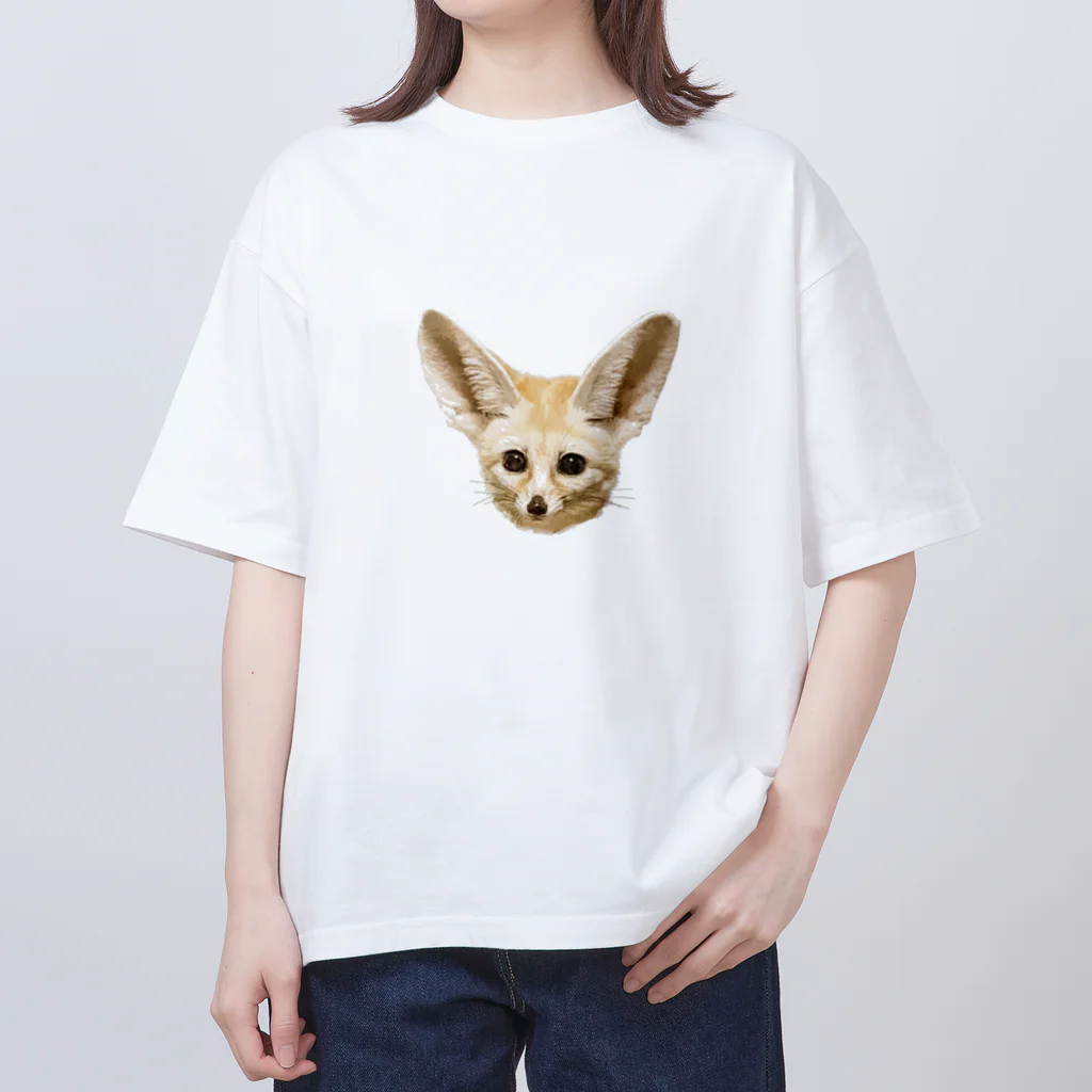 フェネックのカイくんのKAI_face オーバーサイズTシャツ