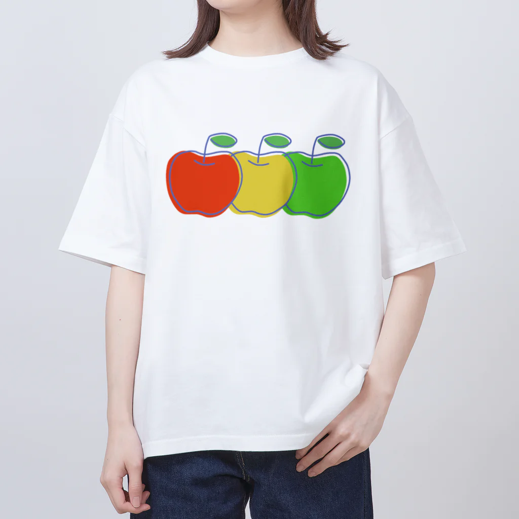 ハナのお店のりんご三兄弟 Oversized T-Shirt