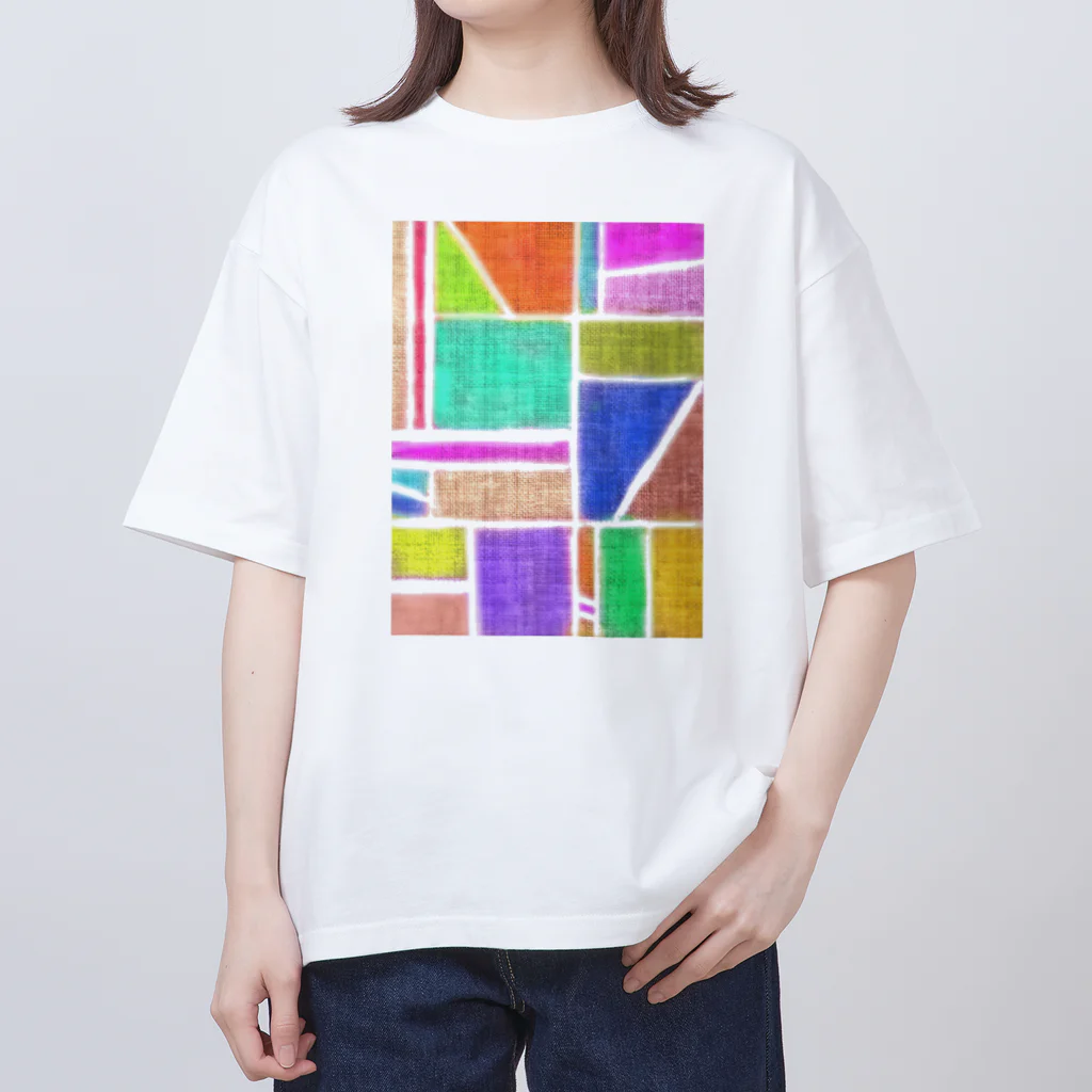 のんつ屋の布ぬりえ オーバーサイズTシャツ