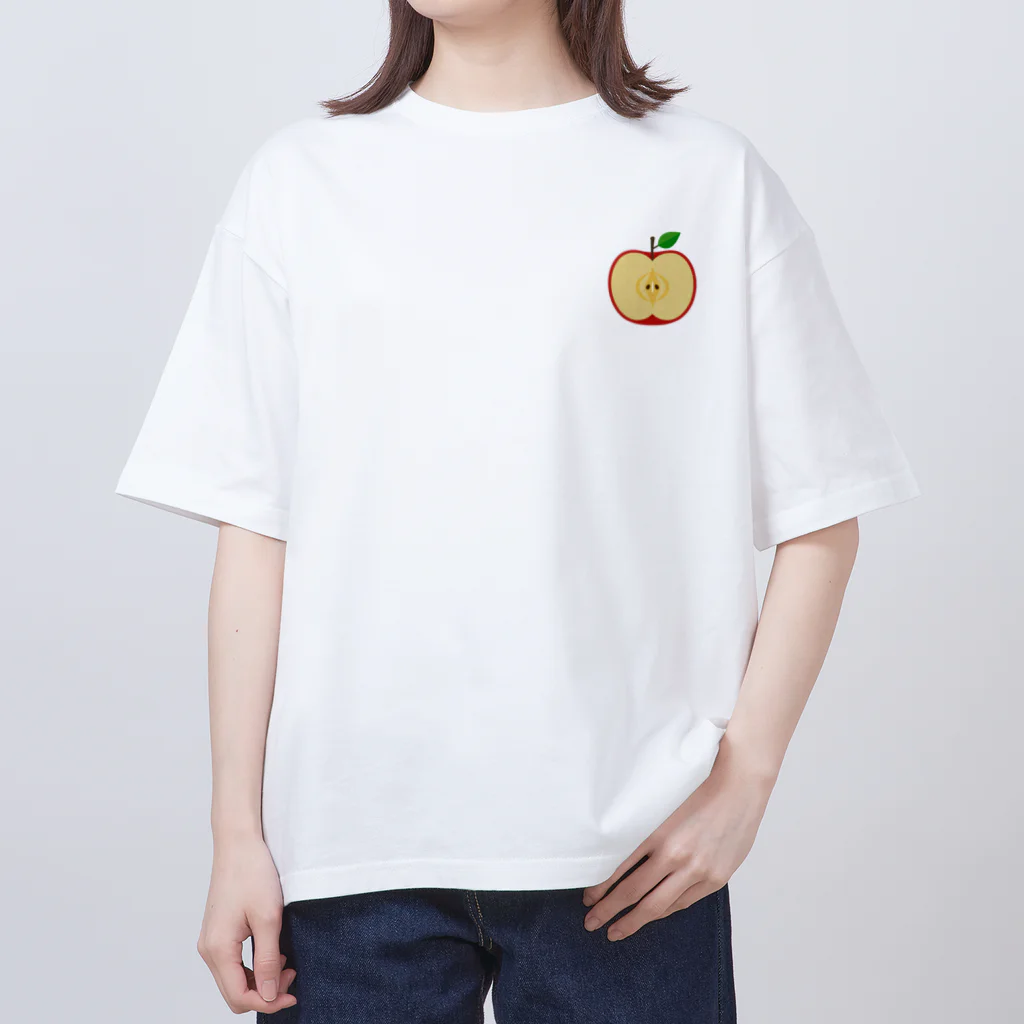 kg_shopの[☆両面] リンゴは皮ごと【視力検査表パロディ】 オーバーサイズTシャツ