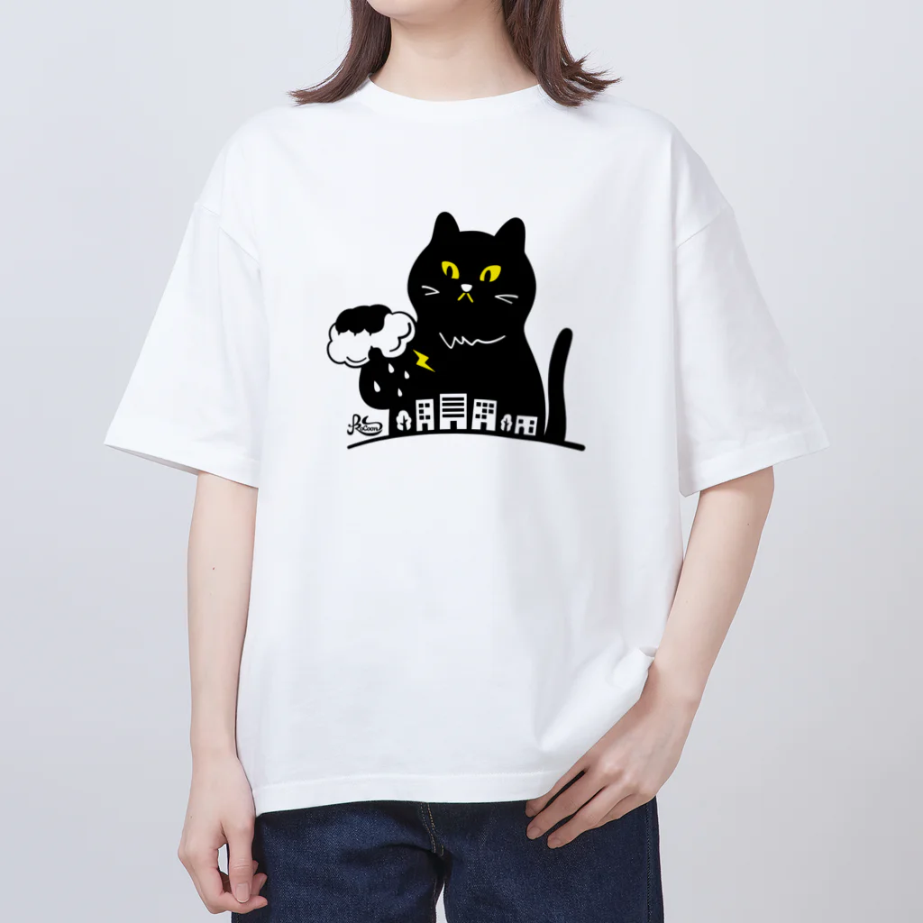 kocoon（コクーン）の嵐を招く黒猫 オーバーサイズTシャツ