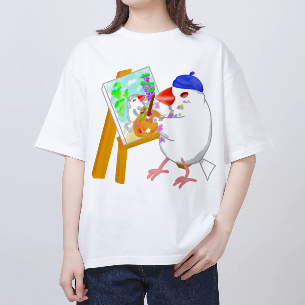 Lily bird（リリーバード）の芸術の秋文鳥 Oversized T-Shirt