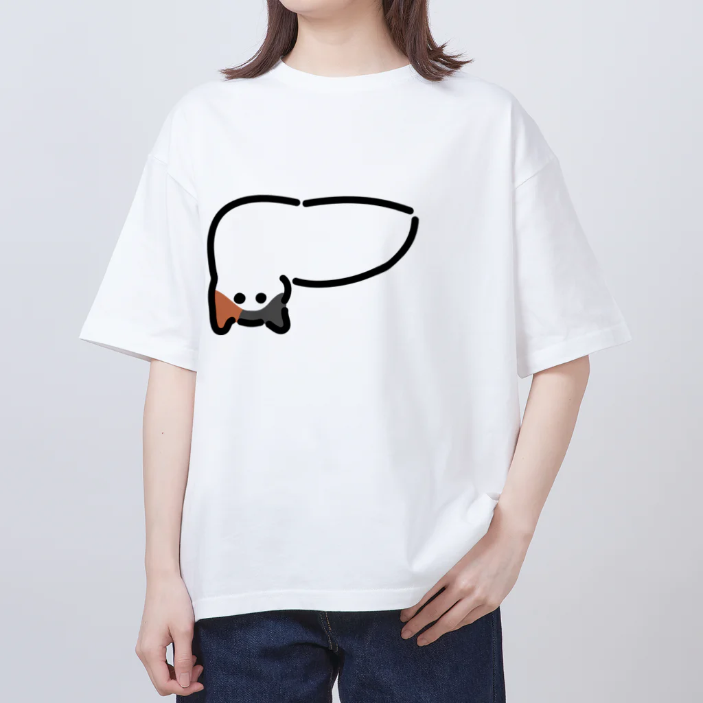 ねこやにわとりやの肝臓三毛猫 Oversized T-Shirt