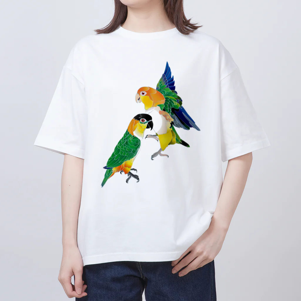 piyopiyobrandのシロハラインコたち Oversized T-Shirt