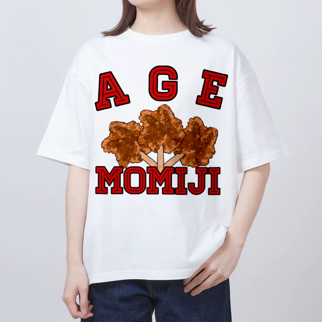 ヘンテコデザイン専門店　SYUNLABOのAGE MOMIJI オーバーサイズTシャツ