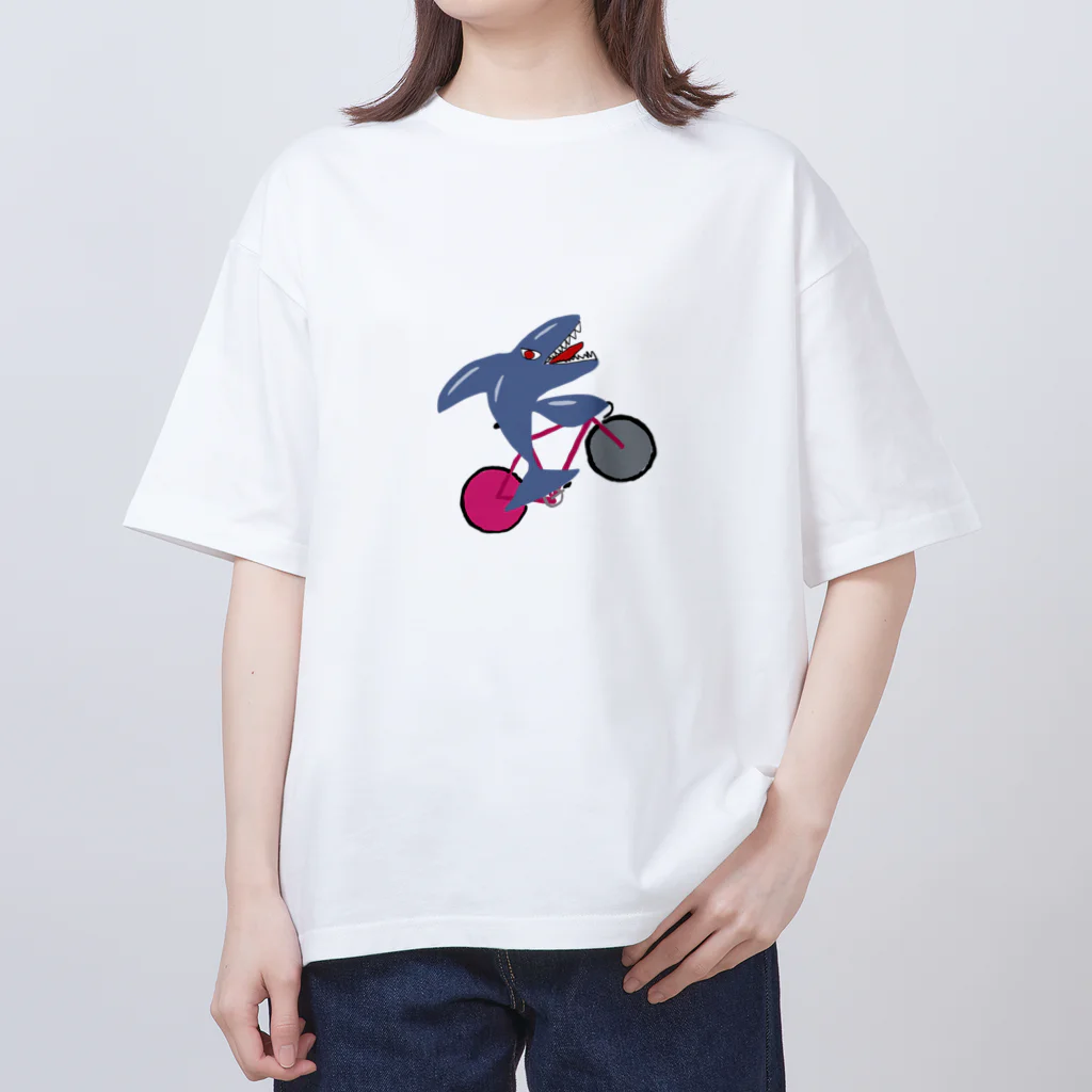 自転車好きの絵描さんの自転車好きのシャチ Oversized T-Shirt
