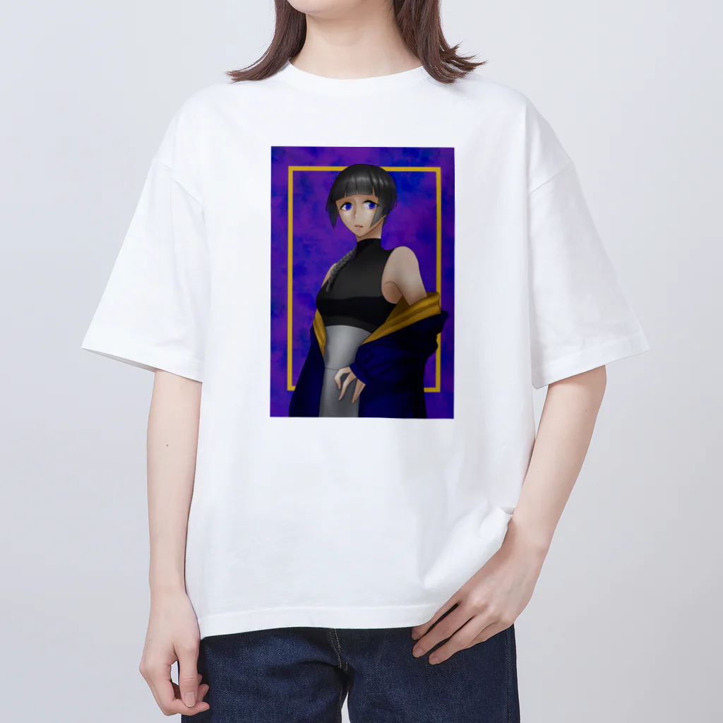 きのうの雑貨店の濃色少女 Oversized T-Shirt