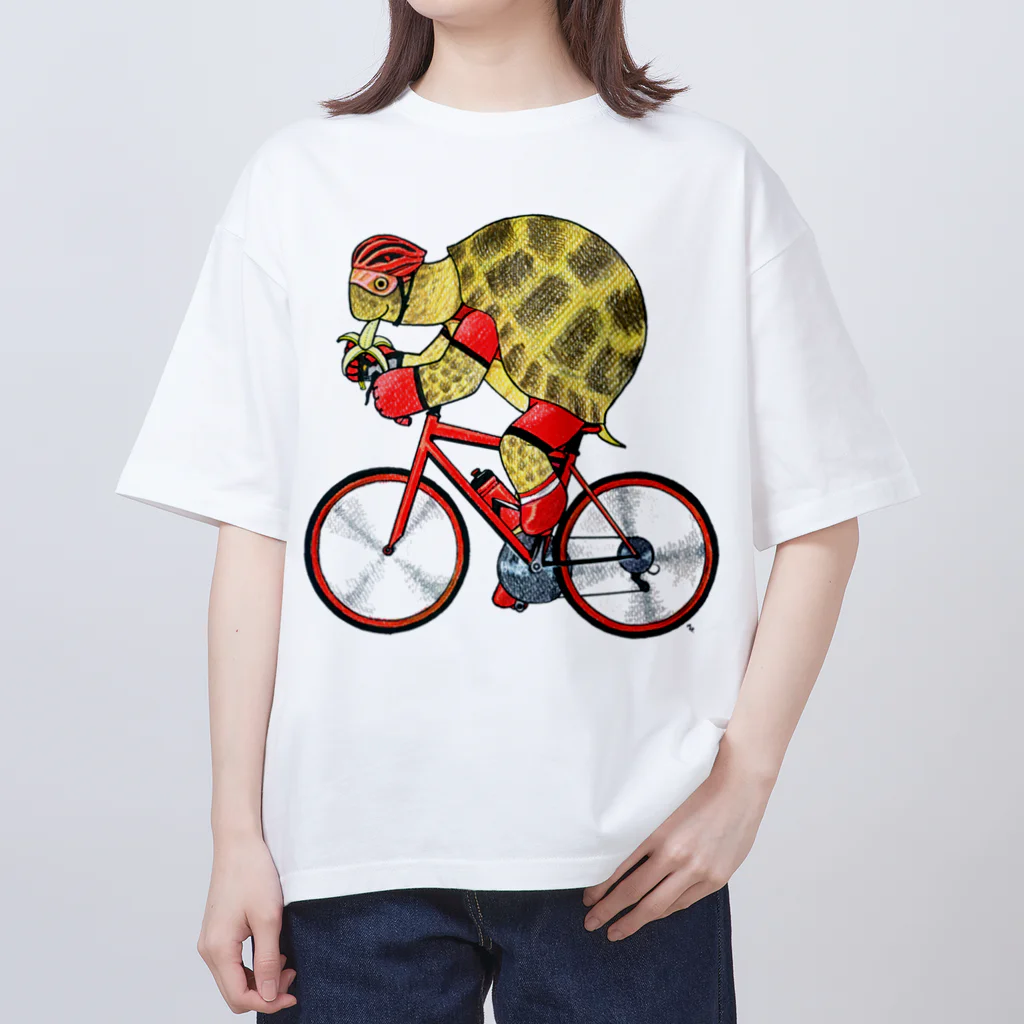 segasworksのカメの自転車乗り Oversized T-Shirt