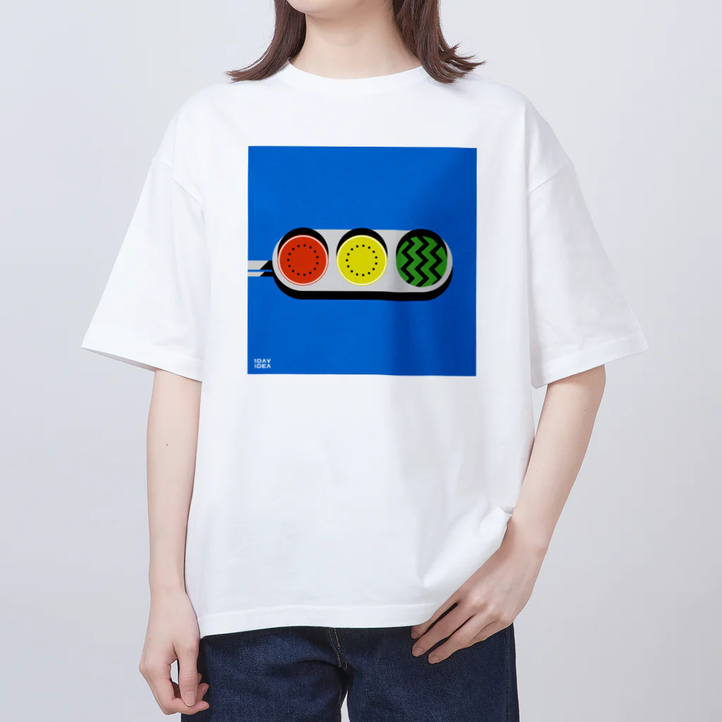 ワンデー アイデアのスイカ信号機 Oversized T-Shirt