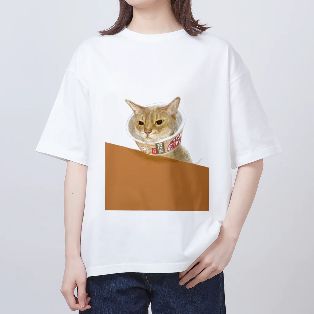 ねこおじさんのなんりんのとん兵衛　 Oversized T-Shirt