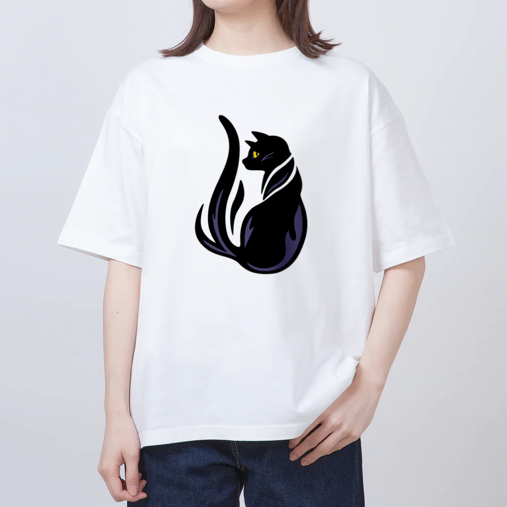 kocoon（コクーン）の夜型生活のネコ（文字無し） Oversized T-Shirt