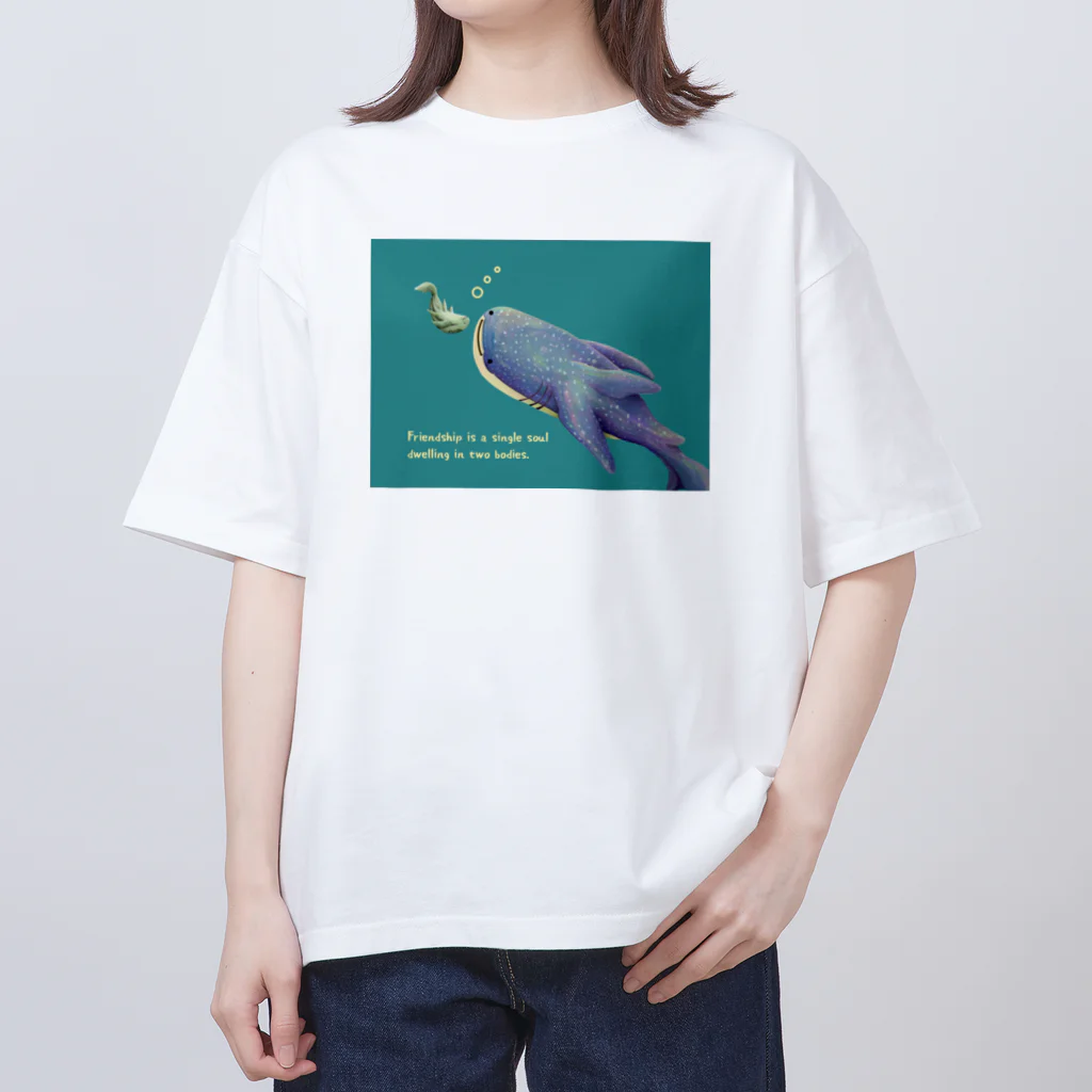 ari designのジンベイザメとコバンザメ オーバーサイズTシャツ