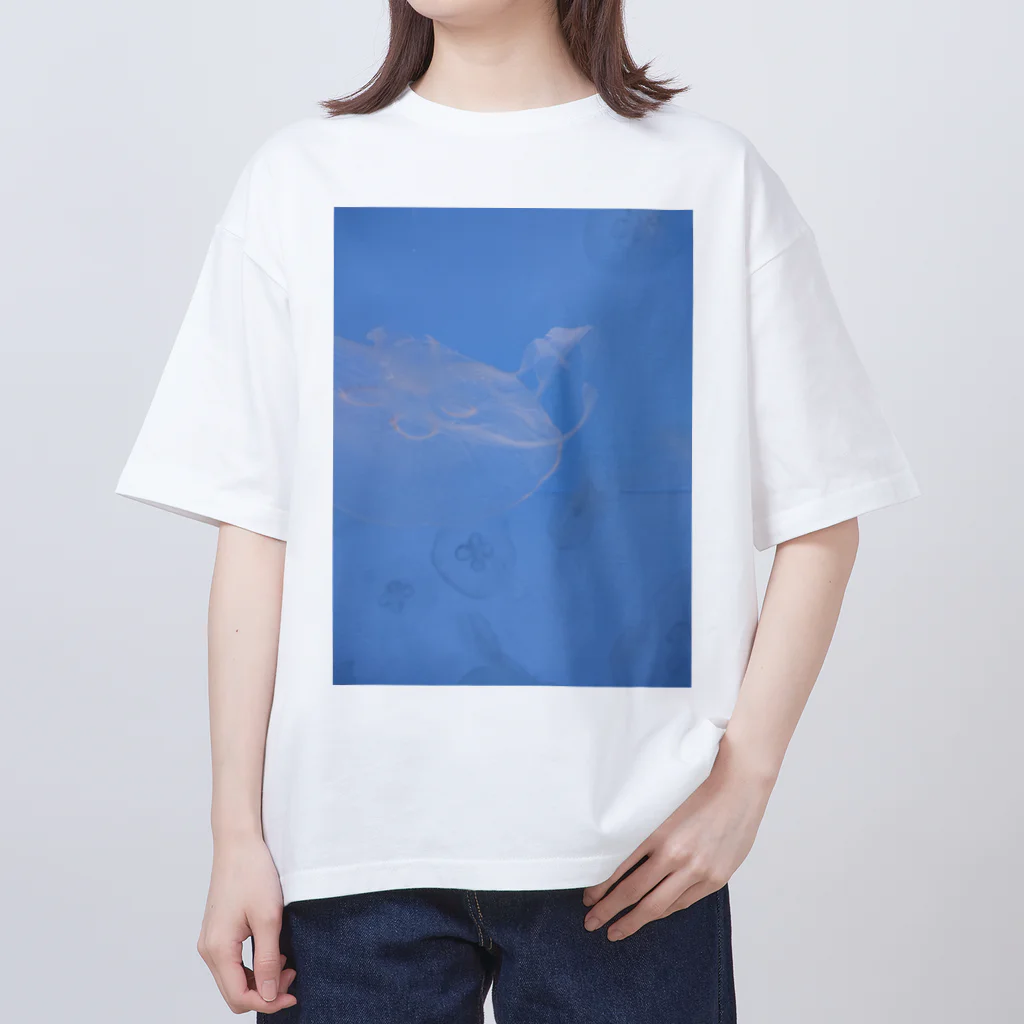 YURURIのくらげblue オーバーサイズTシャツ