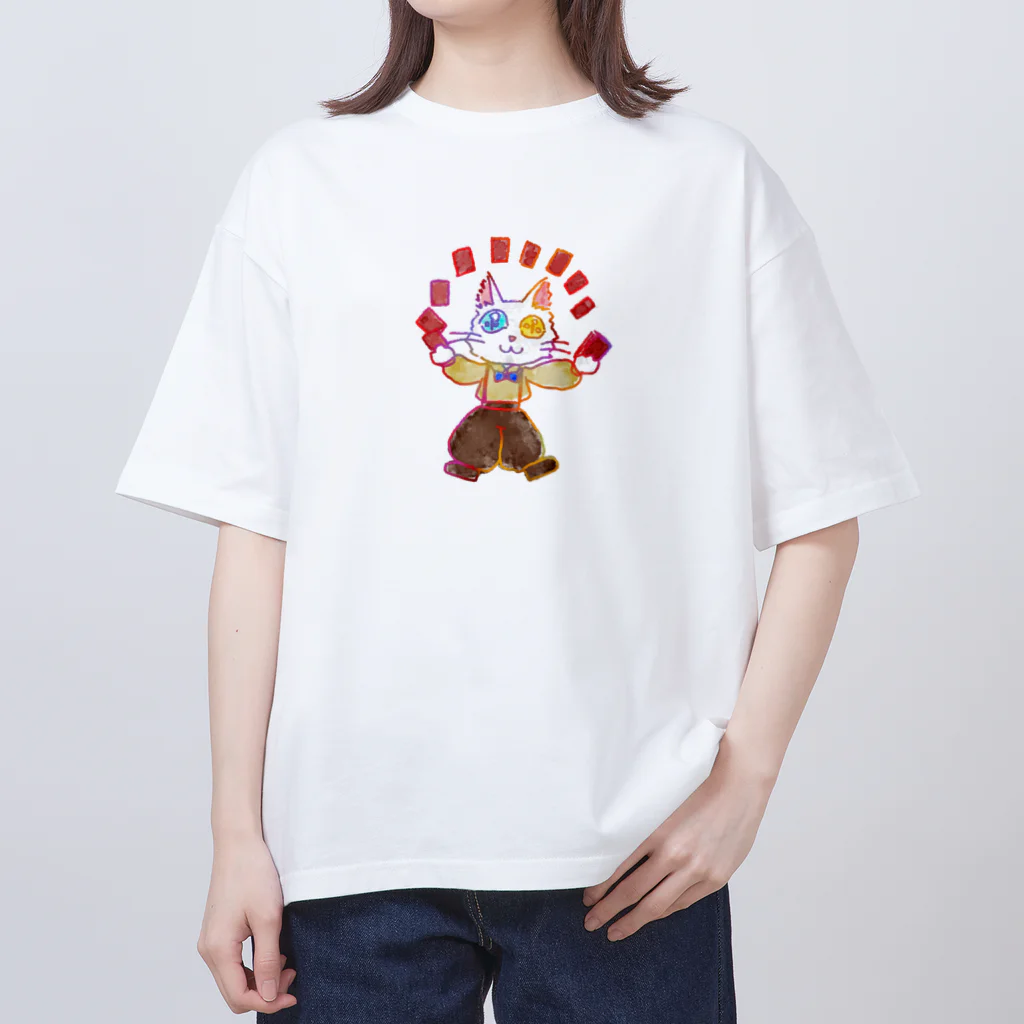 いぜむのシャッフルキャット オーバーサイズTシャツ