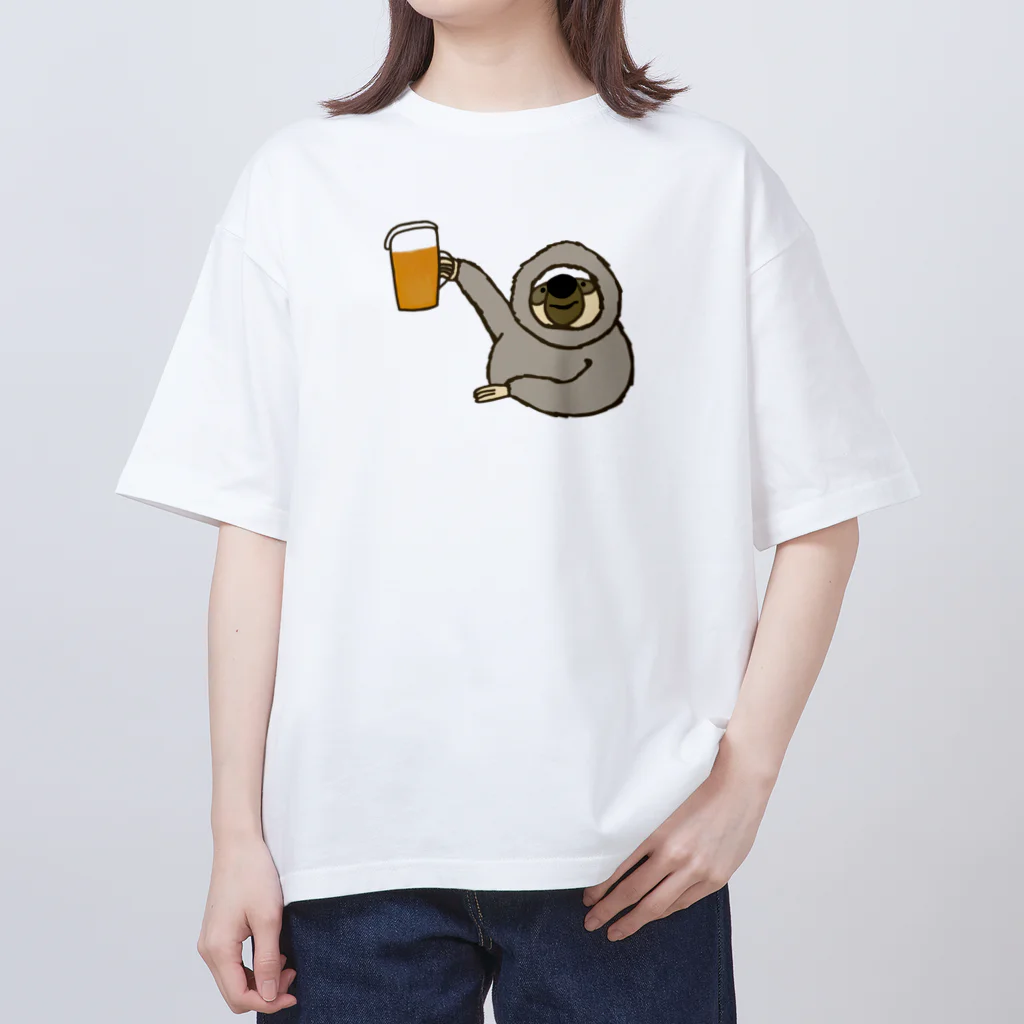 ＋Whimsyのなまけものビール Oversized T-Shirt