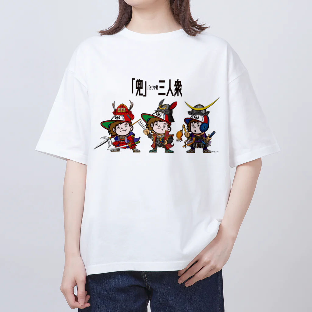 バッファ君  goods【近鉄バファローズ／1976-1996】の【兜】三人衆 オーバーサイズTシャツ