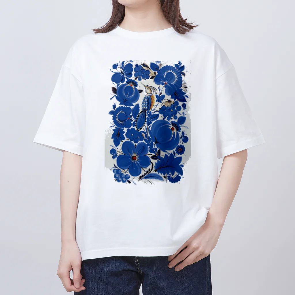 Cordelia　SUZURI分室のペトリキウカ　ブルーバード Oversized T-Shirt