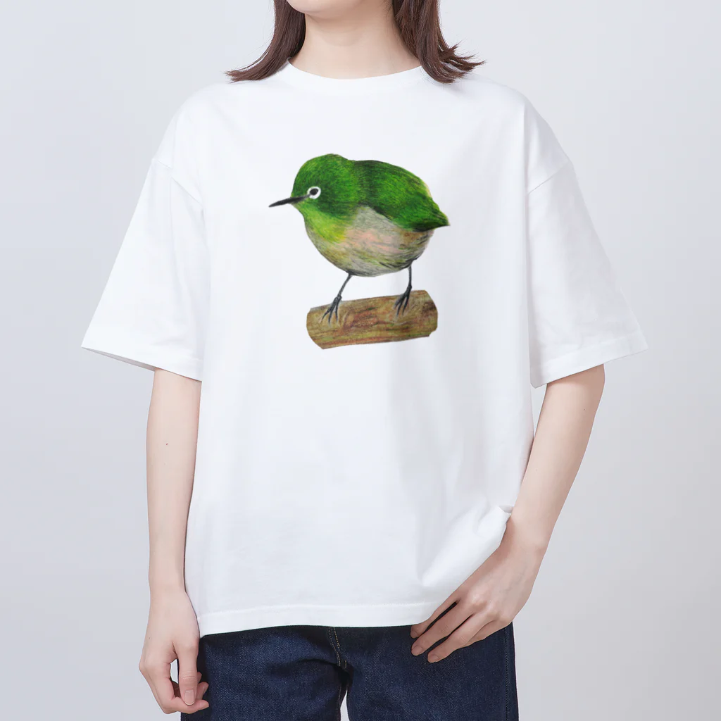 森図鑑の[森図鑑] メジロ オーバーサイズTシャツ