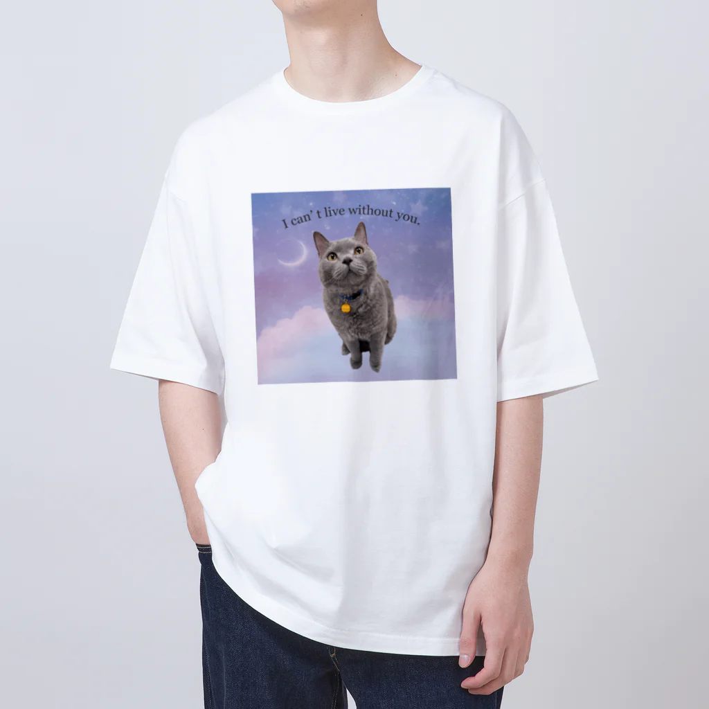 猫カフェにあにゃあグッズショップのゆめかわとろろくん Oversized T-Shirt