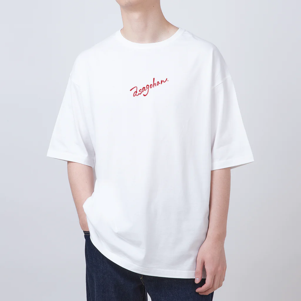   KOIZUMI CHIAKI shopの前面ロゴ入り裏面朝食Tシャツ! Oversized T-Shirt