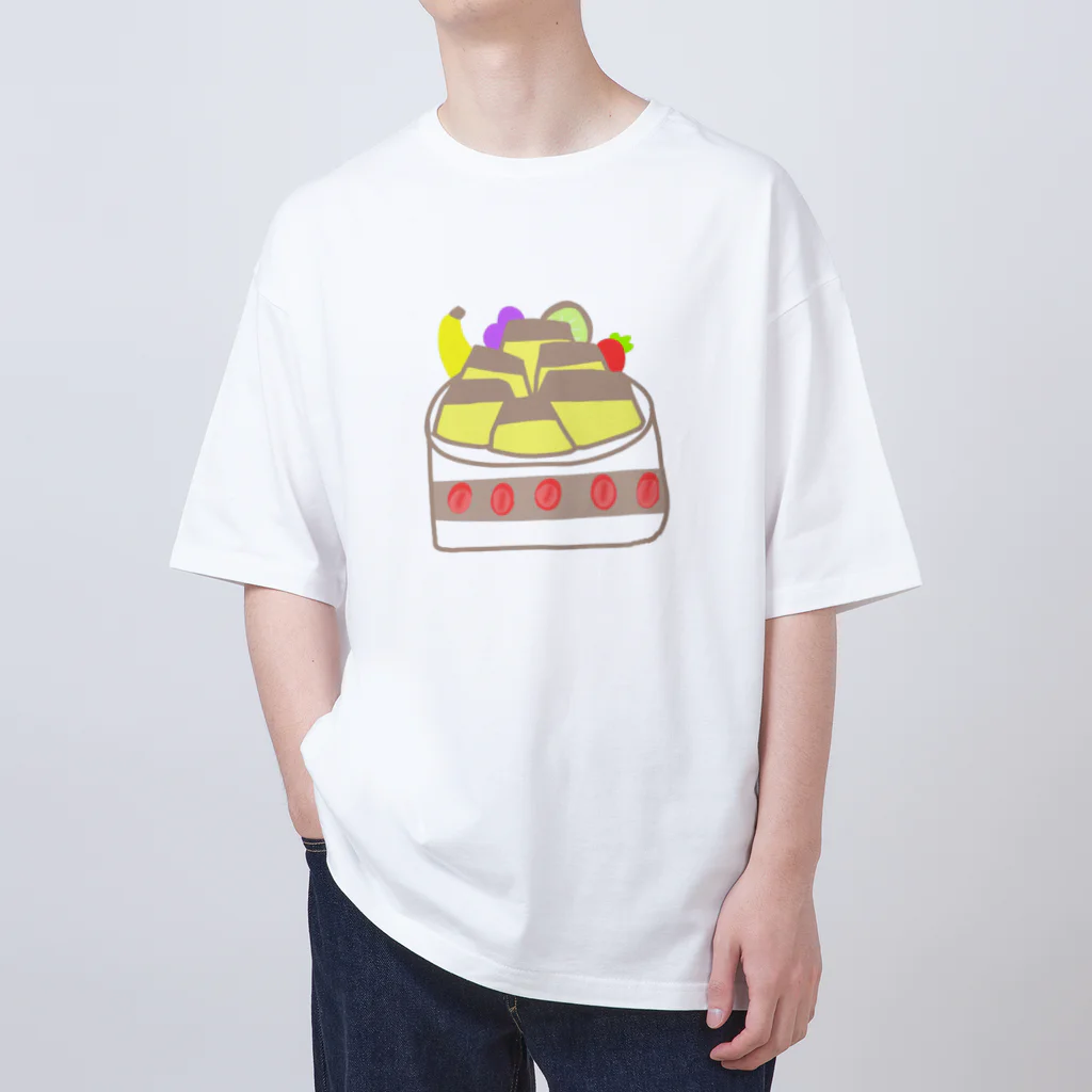 きょっぴの落書きのプリンいっぱいケーキ Oversized T-Shirt